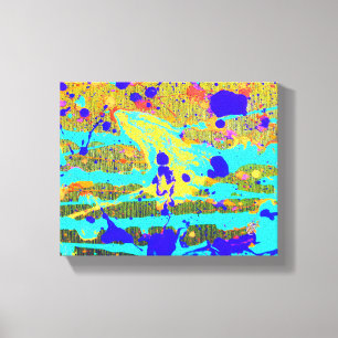 Coronal Discharge Yellow Cyan Abstract Canvas Print