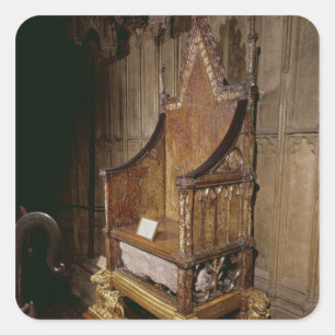 Coronation chair made for Edward I by 'Walter' Square Sticker