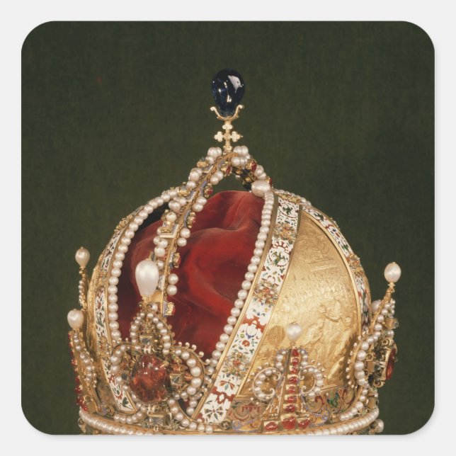 Coronation crown of Rudolph II , c.1576 Square Sticker (Front)