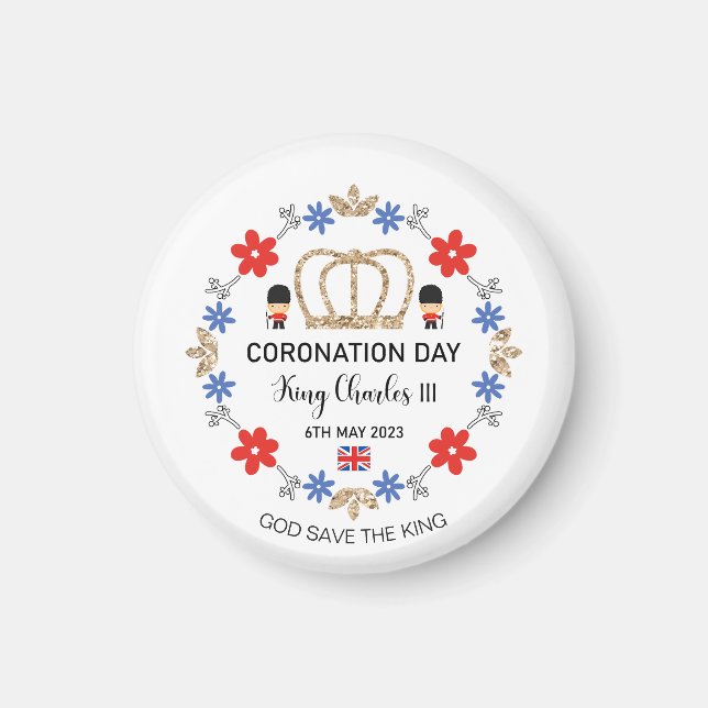 Coronation day 2023 King Charles III Personalised  Magnet (Front)