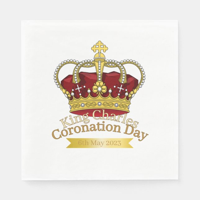 Coronation Day Crown Napkin (Front)