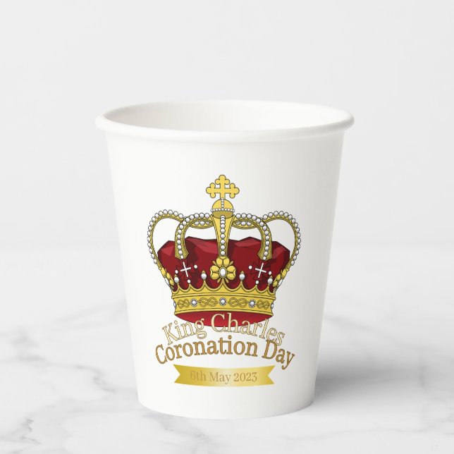 Coronation Day Crown Paper Cups (Front)