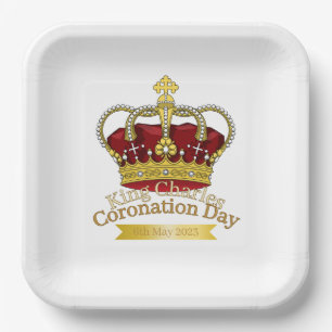 Coronation Day Crown Paper Plates