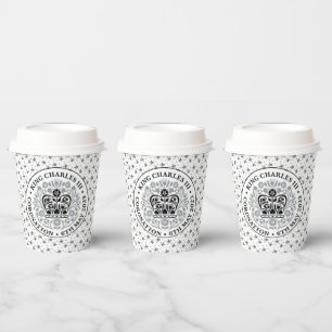 Coronation Emblem of King Charles III Paper Cups