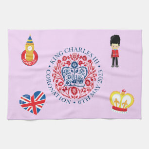 Coronation of King Charles III Celebration  Tea Towel