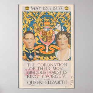Coronation of King George and Queen Elizabeth Poster
