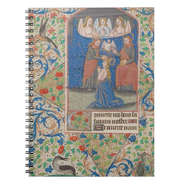Coronation of Mary Mediaeval Illuminated Manuscrip Notebook (Front)