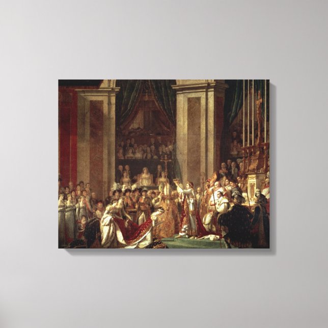 Coronation of Napoleon by Jacques-Louis David Canvas Print (Front)