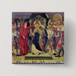 Coronation of Pope Celestine V in August 1294 15 Cm Square Badge