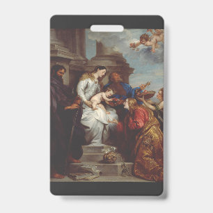 Coronation of Saint Rosalia by Anthony van Dyck ID Badge