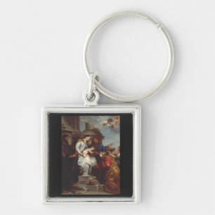 Coronation of Saint Rosalia by Anthony van Dyck Key Ring