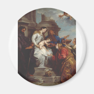 Coronation of Saint Rosalia by Anthony van Dyck Magnet