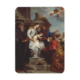 Coronation of Saint Rosalia by Anthony van Dyck Magnet