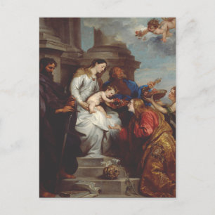 Coronation of Saint Rosalia by Anthony van Dyck Postcard