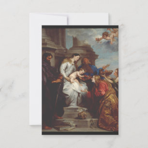 Coronation of Saint Rosalia by Anthony van Dyck RSVP Card
