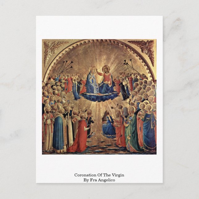 Coronation Of The Virgin By Fra Angelico Postcard (Front)