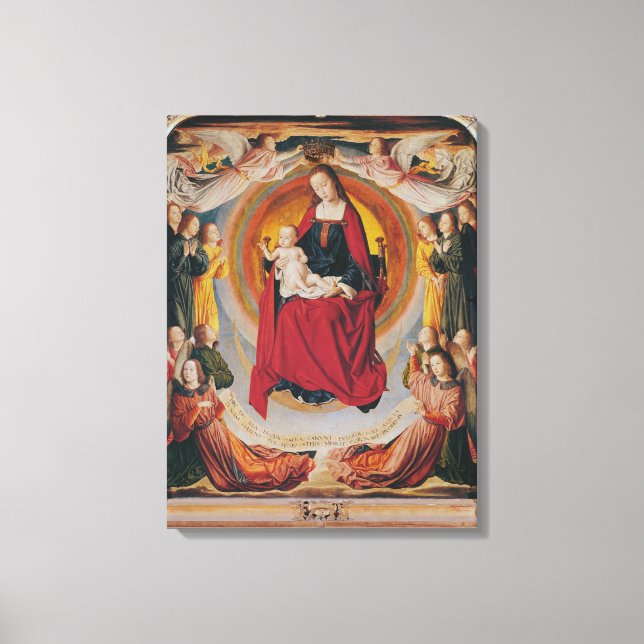 Coronation of the Virgin, centre panel Canvas Print (Front)