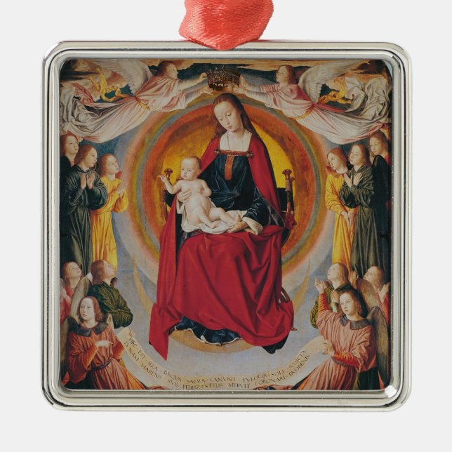 Coronation of the Virgin, centre panel Metal Tree Decoration (Front)