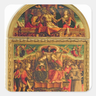 Coronation of the Virgin Square Sticker