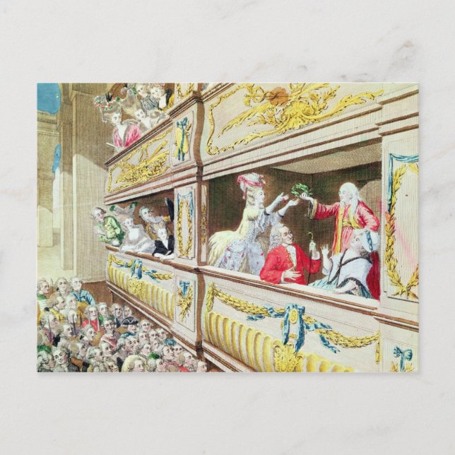 Coronation of Voltaire at the Theatre Francais Postcard (Front)