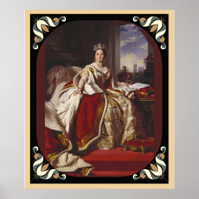 Coronation Portrait of Queen Victoria w/Frame Edge Poster (Front)