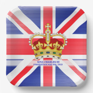 Coronation souvenir of King Charles III Crossbod Paper Plate