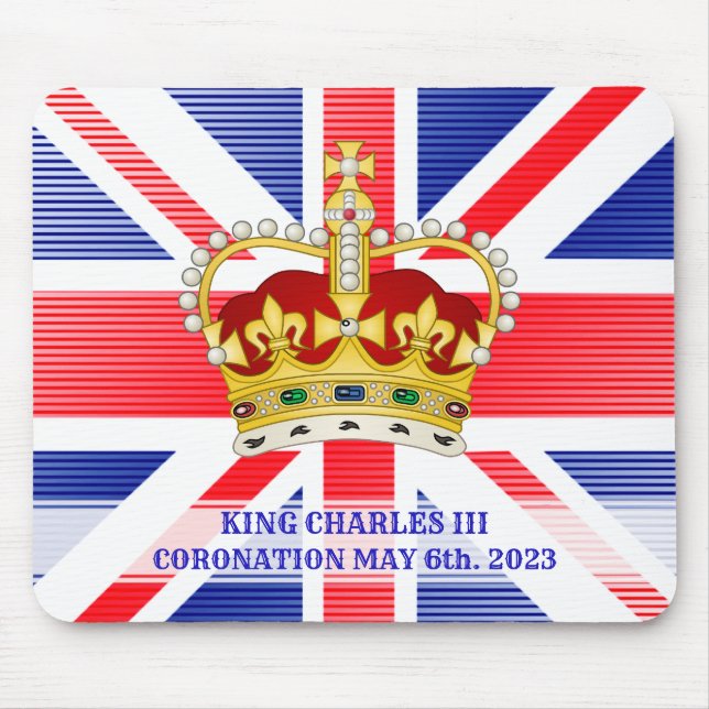 Coronation souvenir of King Charles III  Mouse Pad (Front)