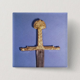 Coronation sword of the Kings of France 15 Cm Square Badge