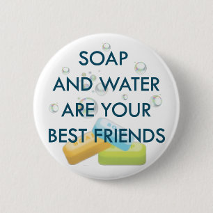 Coronavirus awareness design 6 cm round badge