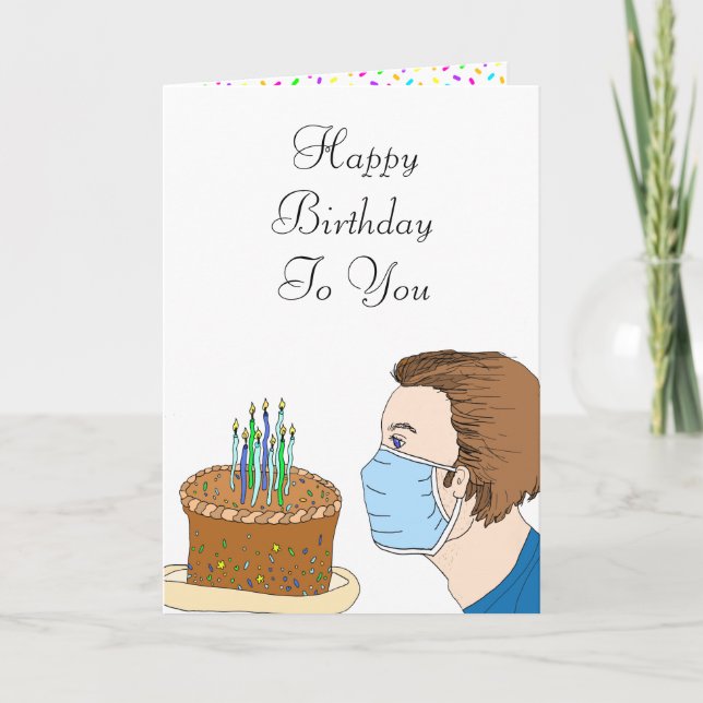 Coronavirus Birthday Wishes Card (Front)