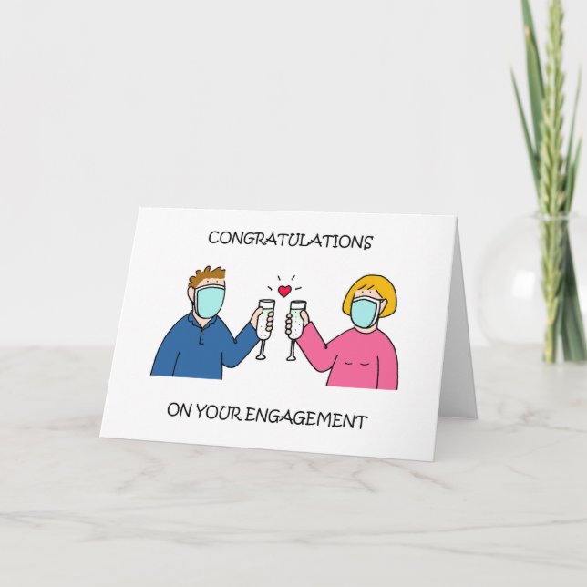 Coronavirus Congratulations on Your Engagement. Card (Front)