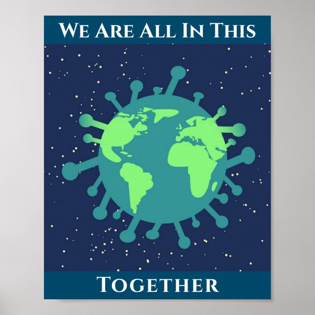 Coronavirus Covid 19 All In This Together Poster (Front)