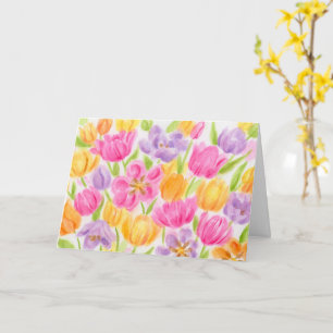 Coronavirus Easter Bright And Beautiful Tulips Card