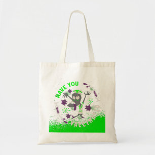 coronavirus halloween vaccine nurse monster creepy tote bag