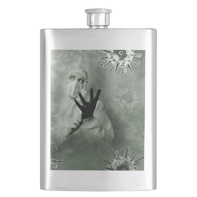 Coronavirus Nurse Hip Flask (Front)