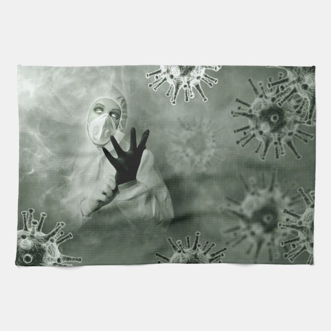 Coronavirus Nurse Tea Towel (Horizontal)