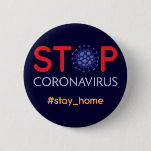 Coronavirus prevention campaign stop disease 6 cm round badge