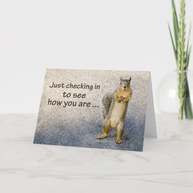 Coronavirus Thinking of You Squirrel Card (Front)
