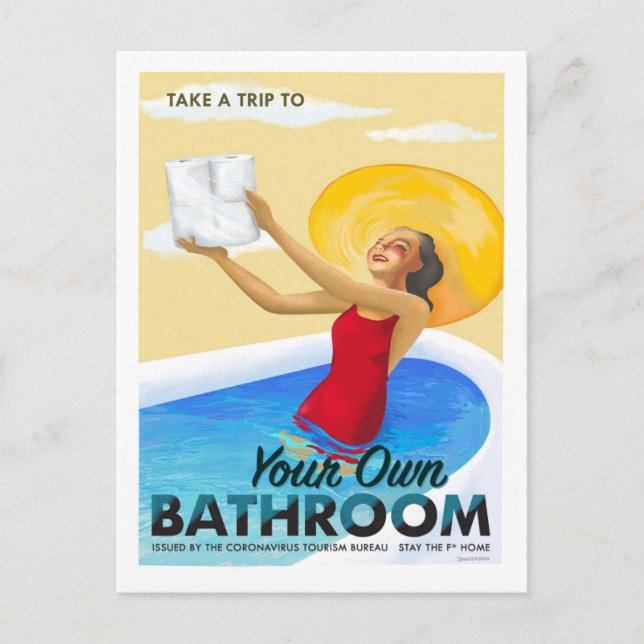 coronavirus tourism bureau postcard (Front)