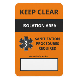 Coronavirus Warning Magnet Small (Covid19)
