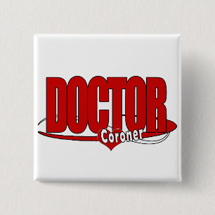CORONER LOGO BIG RED DOCTOR 15 CM SQUARE BADGE