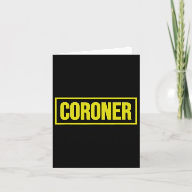 Coroner Uniform Costume Halloween  Card (Front)