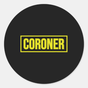 Coroner Uniform Costume Halloween Classic Round Sticker
