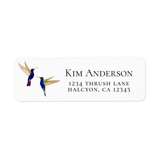 Coronet Hummingbirds Label (Front)