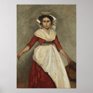 Corot - An Italian Girl 1826 Poster
