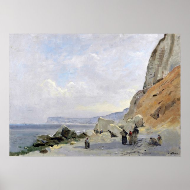 Corot - Chalk Cliffs Near Yport Poster (Front)
