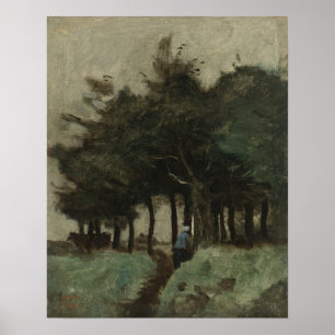 Corot - Hollow Path Dominated By Trees Poster