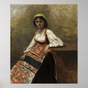 Corot - Italian Girl 1872 Poster