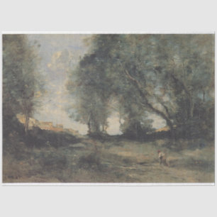 Corot Landscape Decoupage Tissue Paper