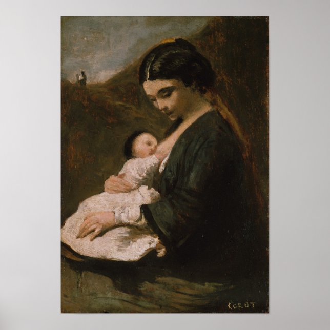 Corot - Mother And Child Poster (Front)